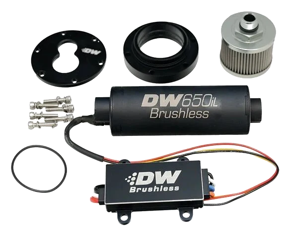 DeatschWerks In-Tank Pump Adapter and DW650iL Brushless 650 lph Fuel Pump for 3.5L Surge Tank