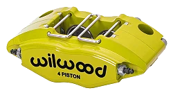 Uniwersalny zacisk hamulcowy 4 tłoczkowy Wilwood 120-8729 Powerlite żółty