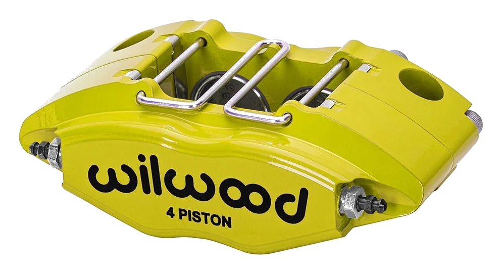 Uniwersalny zacisk hamulcowy 4 tłoczkowy Wilwood 120-8729 Powerlite żółty