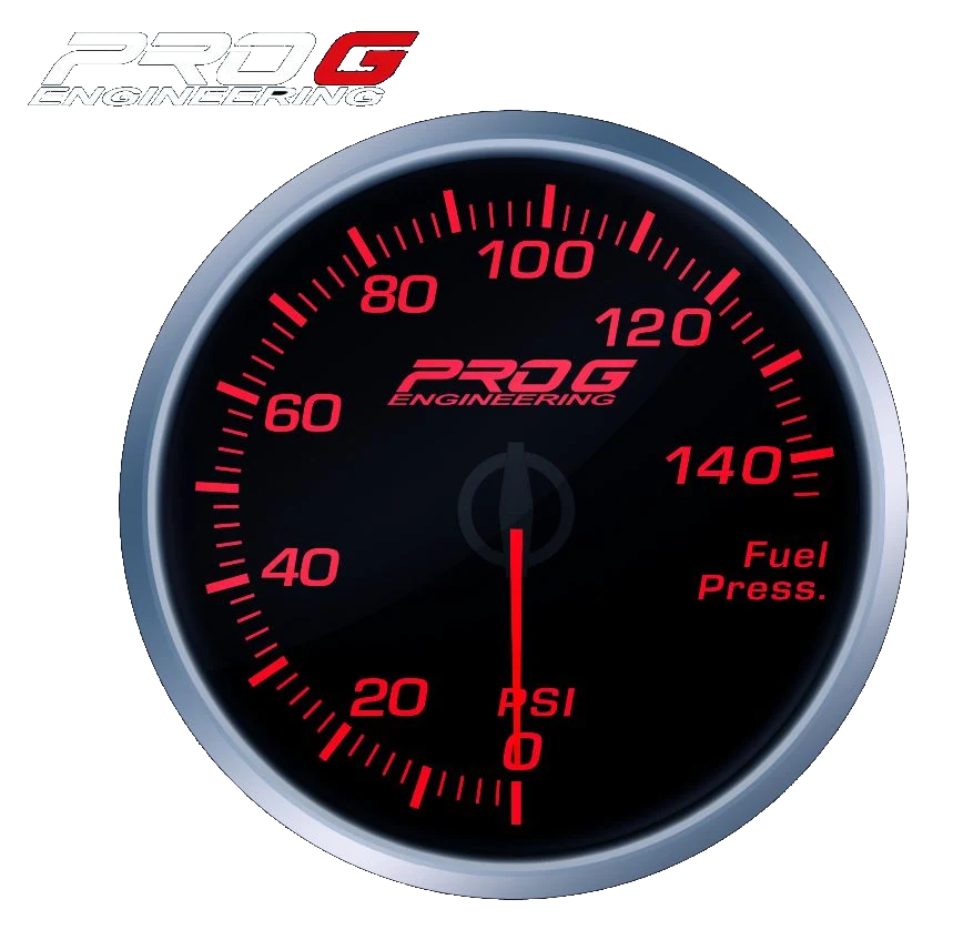 Wskaźnik Pro G Race Series RS, ciśnienia paliwa PSI RED 52mm