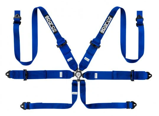 Pasy bezpieczeństwa Sparco 3"-2" 6 punktowe FIA 8853-2016 Niebieskie - 04818RH1.B