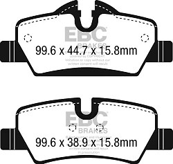 DP42228R Klocki hamulcowe YELLOWSTUFF EBC Brakes Mini Hardtop F55 Hardtop F56 Convertible F57 Mini Hatch 3rd Gen F55 Cooper Mini Hatch 3rd Gen F55 Cooper S Mini Hatch 3rd Gen F55 Works Mini
