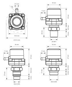 Nuke Performance tłumik pulsacji paliwa FPD110x AN6 ORB
