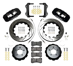 Wilwood 140-14067-D AERO6 Big Brake Kit Przedni zestaw hamulcowy 14.25" Wiercony Czarny Dodge Chrysler