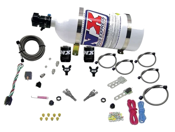 Dual Nozzle Nitrous System with 10Lb Bottle for GM TBI ALL (50-75-100-125HP) Nitrous Express NX 20218-10