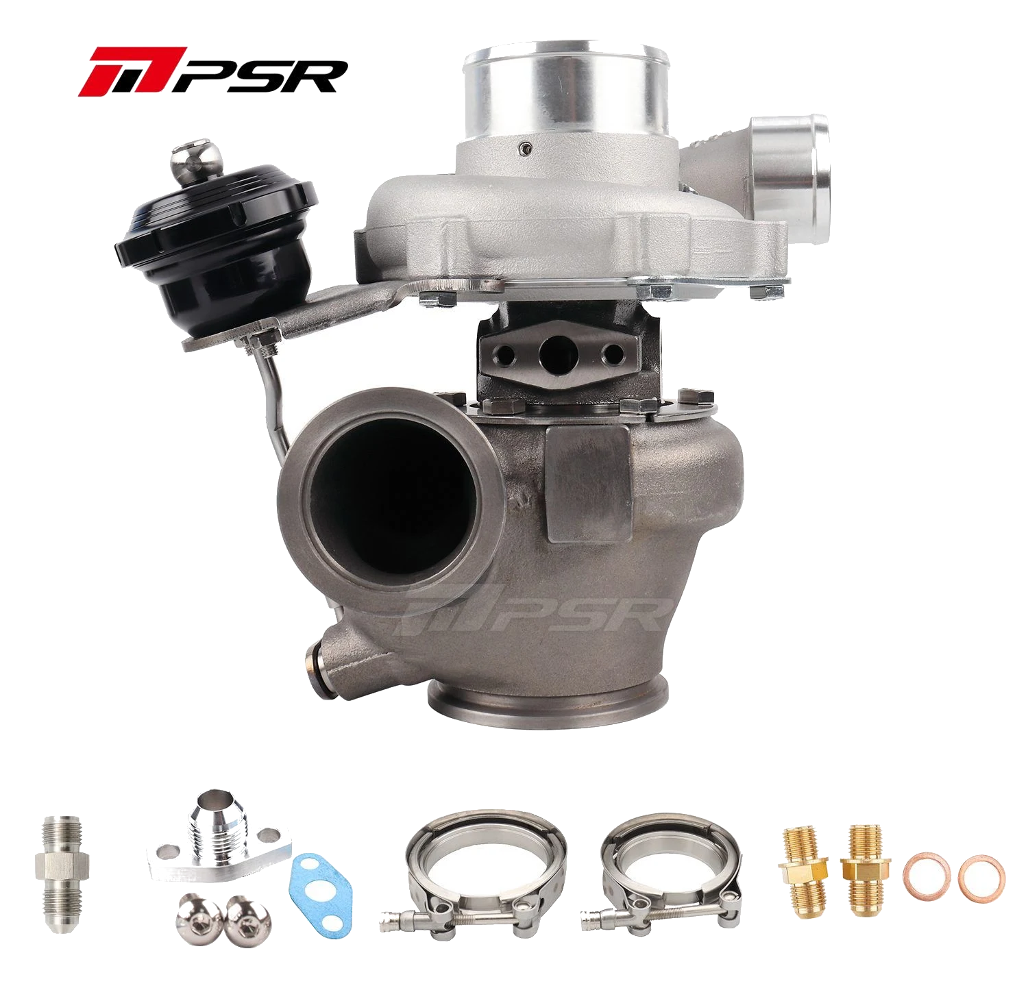 Turbosprężarka Pulsar PSR 2867 Gen2 .72 2.5" V-Band wlot 5 Bolt wylot Billet 15psi Łożyska kulkowe