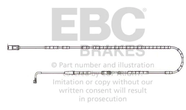 EFA143 Czujnik zużycia klocków hamulcowych EBC Brakes BMW Z4 E89 BMW Z4 E89 Z4