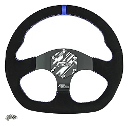 Kierownica sportowa FMIC.Pro D-Shape zamszowa 325mm odsadzenie 42mm niebieska