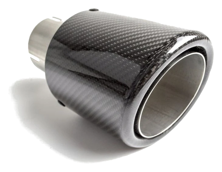 Uniwersalna końcówka tłumika okrągła 90mm długość 160mm średnica montażowa 50mm - N1-90CZ/50