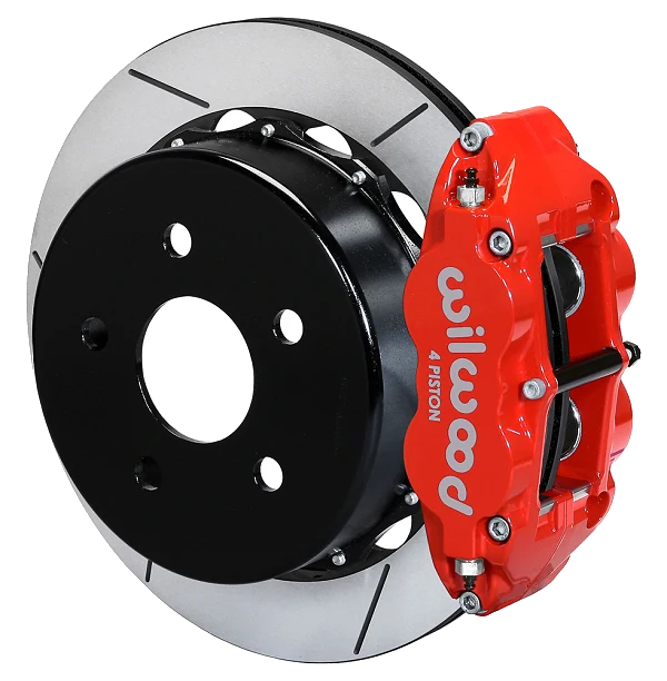 Wilwood 140-18075-R Forged Narrow Superlite 4R Big Brake Rear Brake Kit For OE Parking Brake 13.5 Red