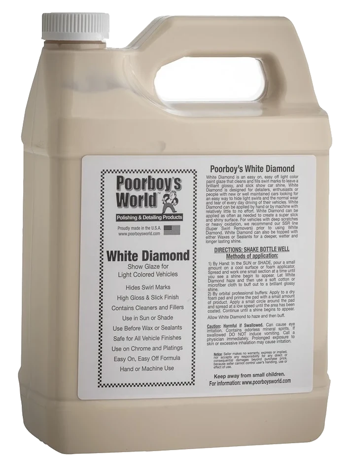 POORBOY'S WORLD White Diamond Show Glaze politura do jasnych lakierów efekt mokrego lakieru 3784ml