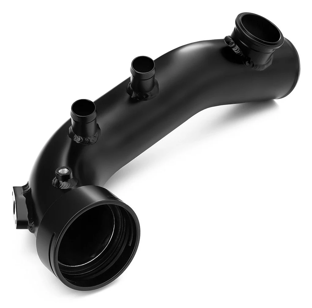 Charge pipe BMW N54 135i 335i 1M z flanszą na BOV 50mm Czarny