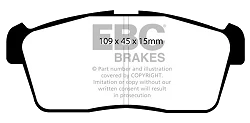 DP1344 Klocki hamulcowe ULTIMAX2 EBC Brakes Daihatsu Copen Sirion YRV Mitsubishi i Nissan Pixo PERODUA Myvi Subaru Justy G3X Suzuki Alto Celerio Ignis Ignis Sport Suzuki COMMERCIAL Super Car