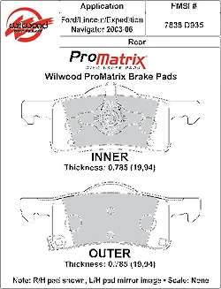 Klocki hamulcowe Wilwood 150-D0935K PM ProMatrix D935 Street Performance Racing Pads .79