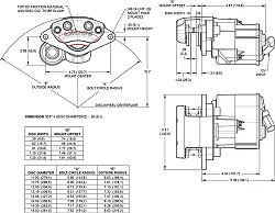 Zacisk hamulcowy 1 tłoczkowy Wilwood 120-17014 Electric Parking Brake prawy czerwony