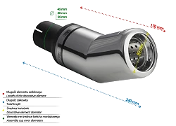 Uniwersalna końcówka tłumika okrągła 80mm długość 170mm średnica montażowa 55mm - N1-13-1/55