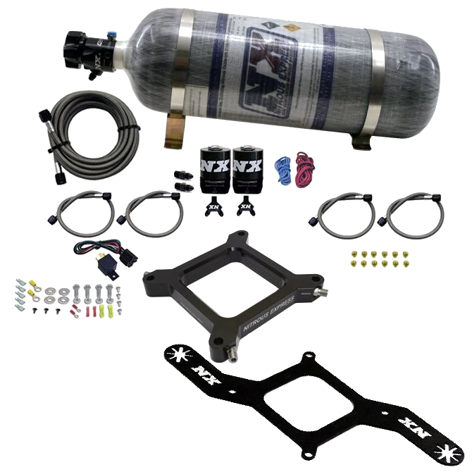 4150 Assassin Plate Gasoline Stage 6 50-300Hp with 12Lb Carbon Bottle Nitrous Express NX 67040-12