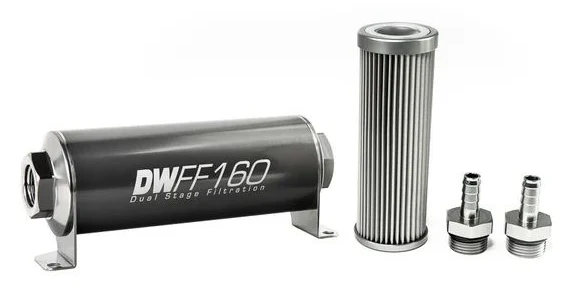 DeatschWerks In-Line Fuel Filter 3/8IN 10 Micron 160mm