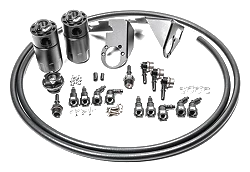Dual Catch Can Kit for Chevrolet Corvette 05-13 Fluid Lock Radium Engineering