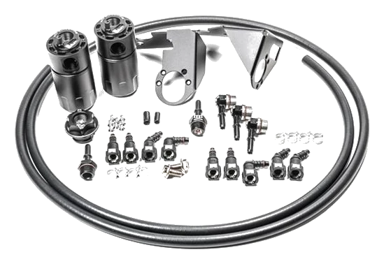 Dual Catch Can Kit for Chevrolet Corvette 05-13 Fluid Lock Radium Engineering