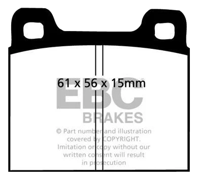 DP8104RP1 Sportowe klocki hamulcowe RP-1 Racing EBC Brakes Porsche 911 911E 911 S 911 T 912 912E 914 914/6 DINO 246 308 Ferrari 208 246 308 GT4 308 Mondial Lancia Stratos Maserati Biturbo Sp