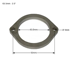 Flansza wydechowa nierdzewna SS304 2,5'' – 63,5mm FMIC.EU - 2 otwory
