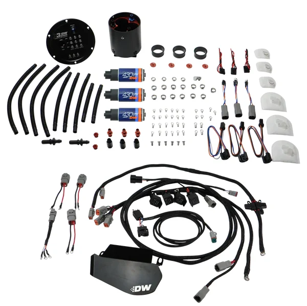 X3 Moduł potrójnych pomp z pompami DW430c i wiązką Plug & Play DeatschWerks Nissan GT-R R35 2009-2024