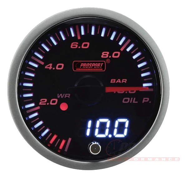 Prosport JDM Series 52mm - Oil Pressure Gauge with Electrical Sensor