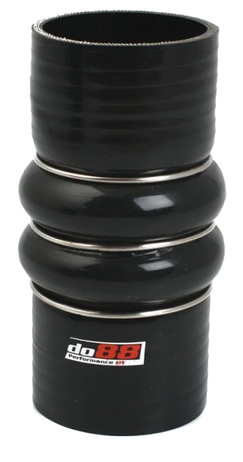 Wąż silikonowy czarny łącznik elastyczny 2-stopniowy 2,75" (70mm)