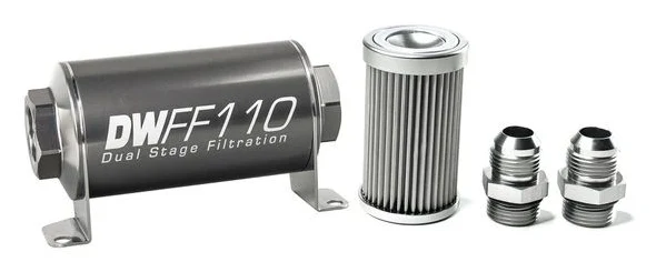 DeatschWerks In-Line Fuel Filter Kit -10AN 10 Micron 110mm
