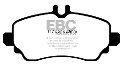 DP1555 Klocki hamulcowe ULTIMAX2 EBC Brakes Mercedes-Benz Vaneo