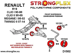 151291A: Tuleja stabilizatora przedniego SPORT Renault 19 - 151291A_20 mm