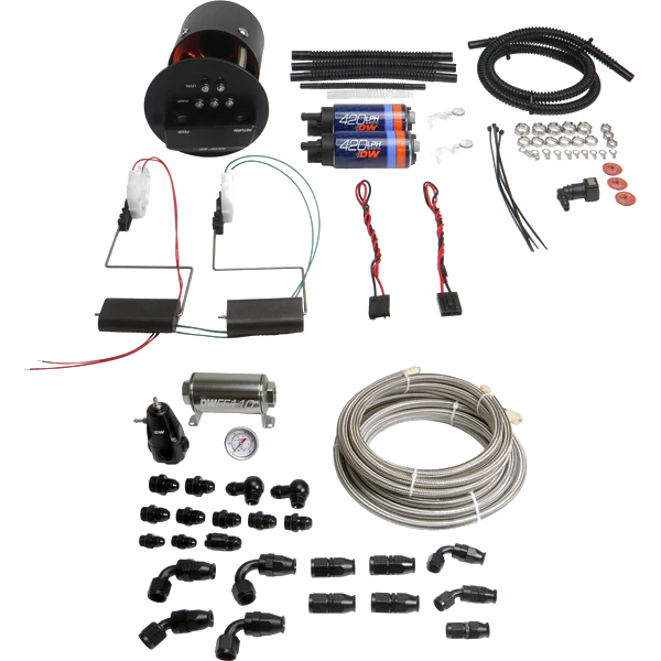Moduł X2 z pompami DW420 i zestawem przewodów PTFE DeatschWerks BMW 3-Series E36 E46 1992-2006