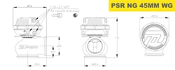 Pulsar PSR New Generation Wastegate 45mm V-Band External Wastegate Black