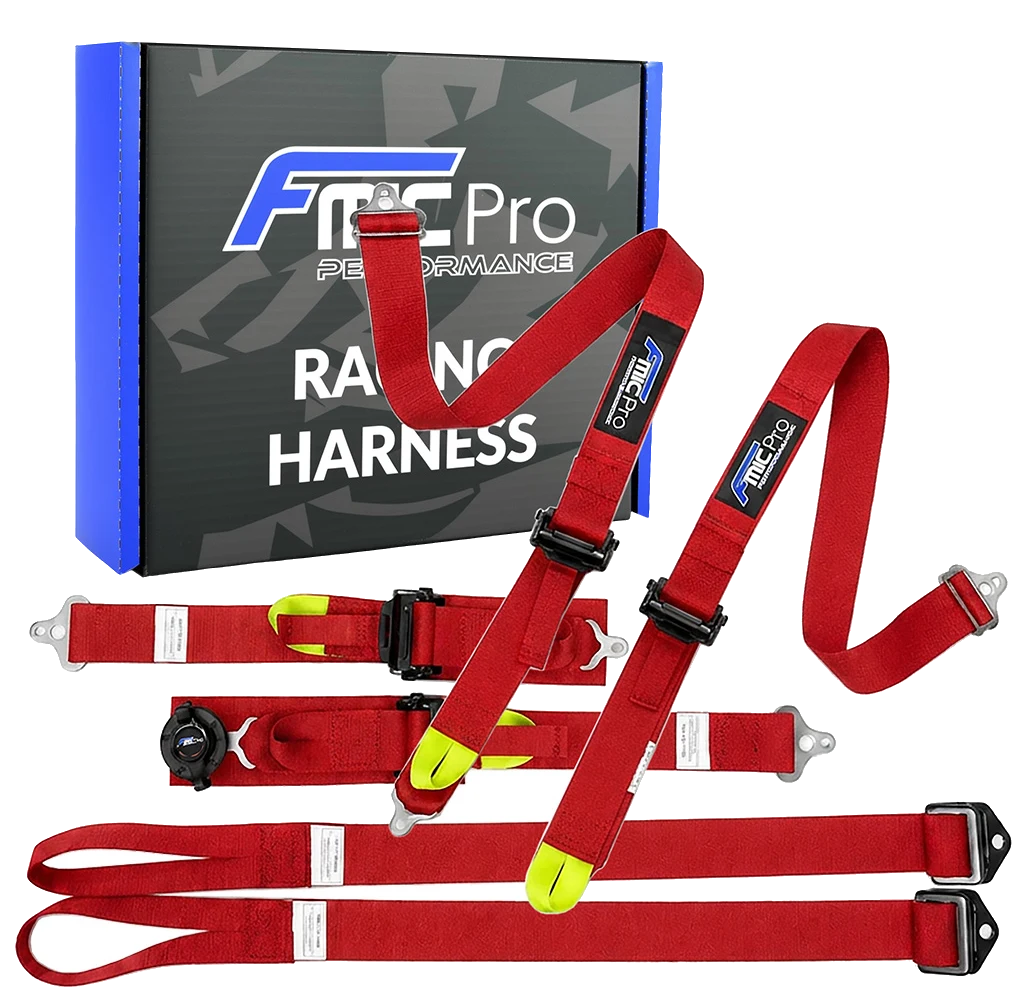Pasy sportowe typu Formula FMIC.Pro FIA 2031 8853-2016 6-punktowe 2"x 2" Czerwone