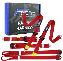 Pasy sportowe typu Formula FMIC.Pro FIA 2031 8853-2016 6-punktowe 2"x 2" Czerwone