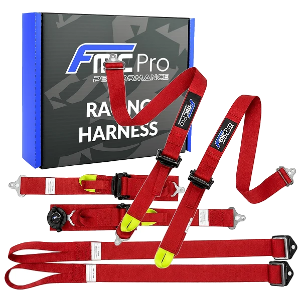 Pasy sportowe typu Formula FMIC.Pro FIA 2031 8853-2016 6-punktowe 2"x 2" Czerwone