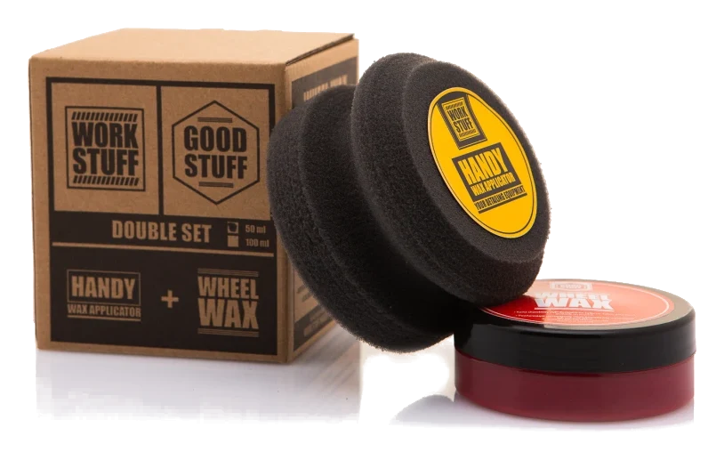 GOOD STUFF Wheel Wax 50ml + Handy Wax Applicator wosk do ochrony felg i efektu hydrofobowego