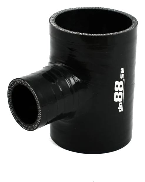 Wąż silikonowy czarny T 2,5" + 2" (63+51mm)