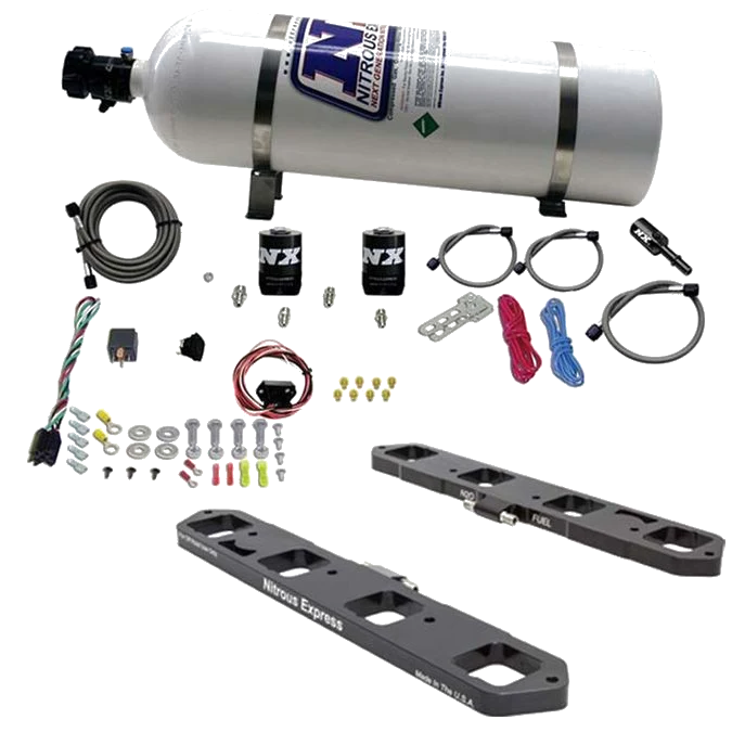 Direct Port Plate System Nitrous Express NX 20958-15 for 5.7 6.1 6.4L Hemi w/15lb Bottle