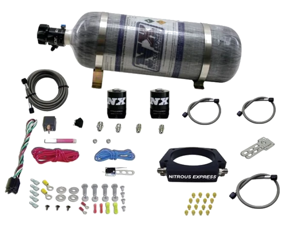 LS 102mm Plate System with 12Lb Carbon Bottle for GM Vehicles Nitrous Express NX 20933-12