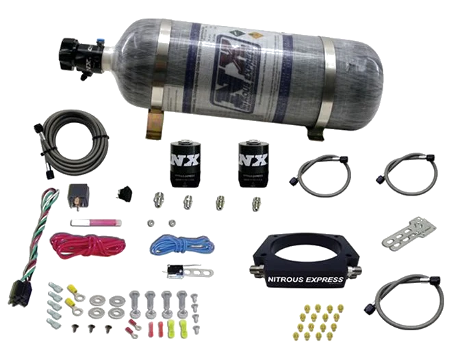 LS 102mm Plate System with 12Lb Carbon Bottle for GM Vehicles Nitrous Express NX 20933-12