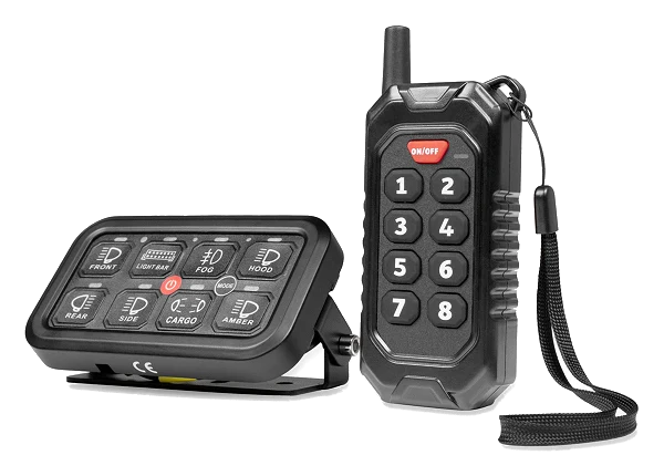 Panel przełączników Purelux Multi-switch Dashboard Controller Bluetooth RF 8 przycisków 12V 24V