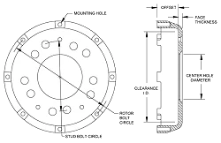 Wilwood 170-8320 Big Brake Hat Short Offset 0.940 for Mitsubishi Eclipse