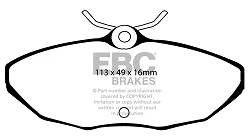 DP41221/2R Klocki hamulcowe YELLOWSTUFF EBC Brakes Jaguar XJ6 XJ8 Jaguar XJ8 S-Type SType XJ8 VP - DP41221/2R