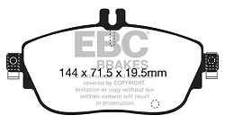 DP42165R Klocki hamulcowe YELLOWSTUFF EBC Brakes Infiniti Q30 QX30 Mercedes-Benz CLA Shooting Brake X117 CLA180 CLA Shooting Brake X117 CLA200 CLA Shooting Brake X117 CLA250 CLA Shooting Bra