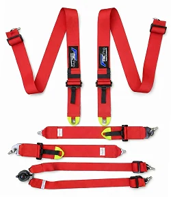 Pasy sportowe FMIC.Pro FIA 2031 8853-2016 6-punktowe 3"x 3" Czerwone