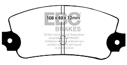 DP231 Klocki hamulcowe ULTIMAX2 EBC Brakes Lancia Beta Beta Coupe Beta HPE Beta Spider Trevi Seat Beta