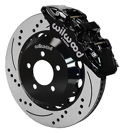 Wilwood 140-14067-D AERO6 Big Brake Kit Przedni zestaw hamulcowy 14.25" Wiercony Czarny Dodge Chrysler
