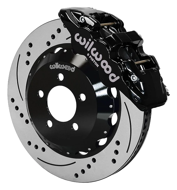 Wilwood 140-14067-D AERO6 Big Brake Kit Przedni zestaw hamulcowy 14.25" Wiercony Czarny Dodge Chrysler